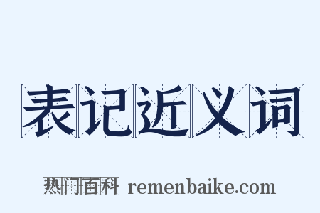 表记近义词是什么意思的图片